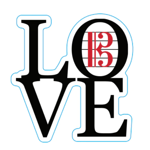 LOVE Alto Clef Sticker – Alto Clef Gifts