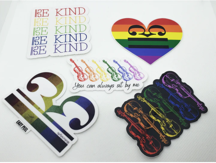 Rainbow / Pride Sticker Pack Alto Clef Gifts
