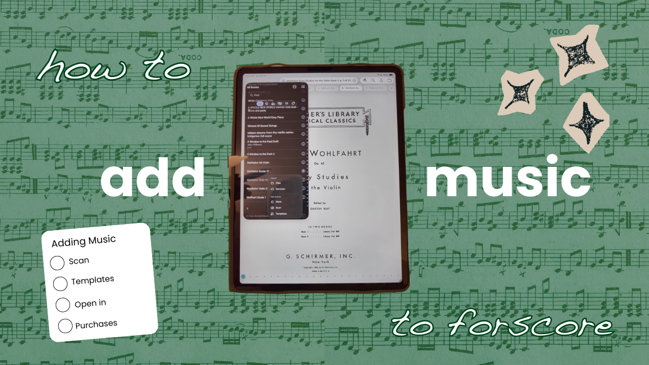 How to Add Music to Forscore